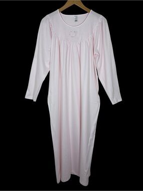 Calida Pink Cotton Nightgown Cottagecore S